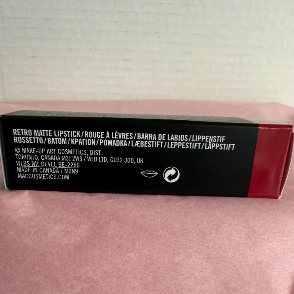 New in Box Mac Retro Matte Lipstick in 701 “All Fired Up” a Bright Fuchsia Matte - Picture 8 of 11